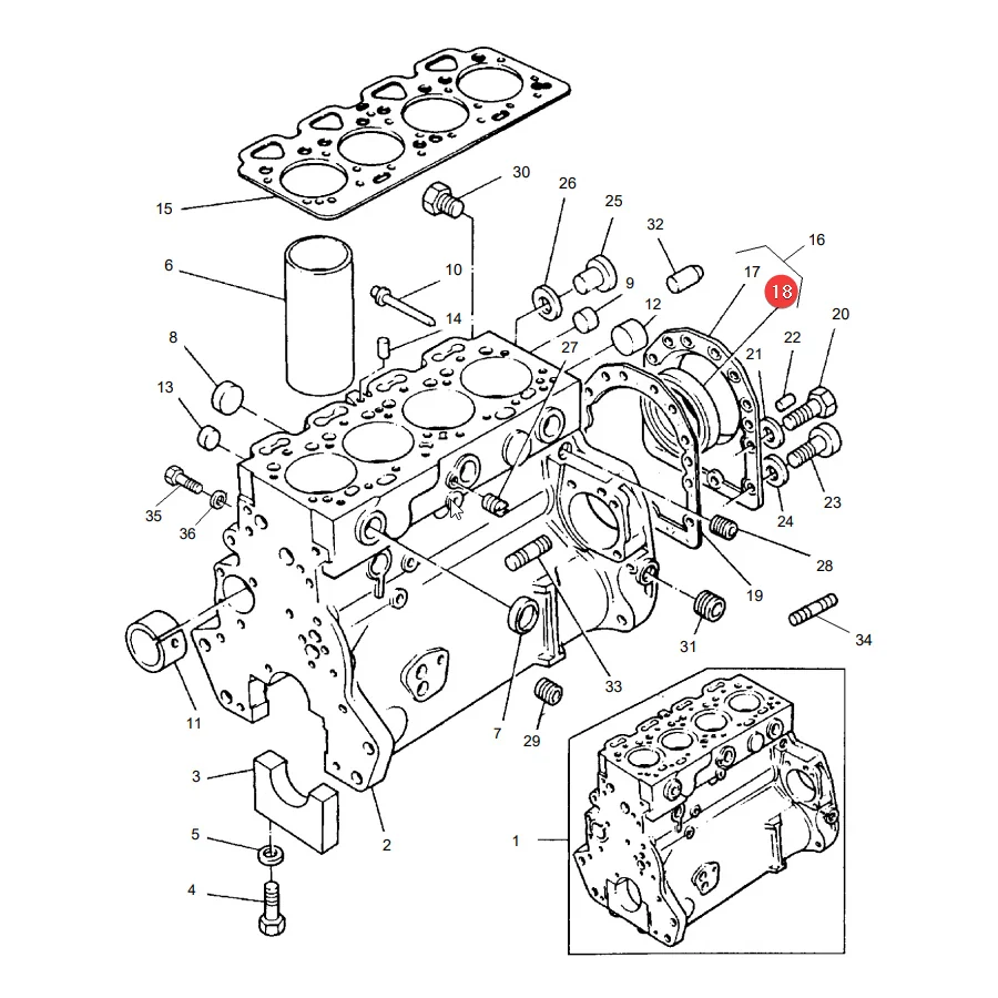 TVH - 30/13-4 - Massey Ferguson Crankshaft Seal Ring