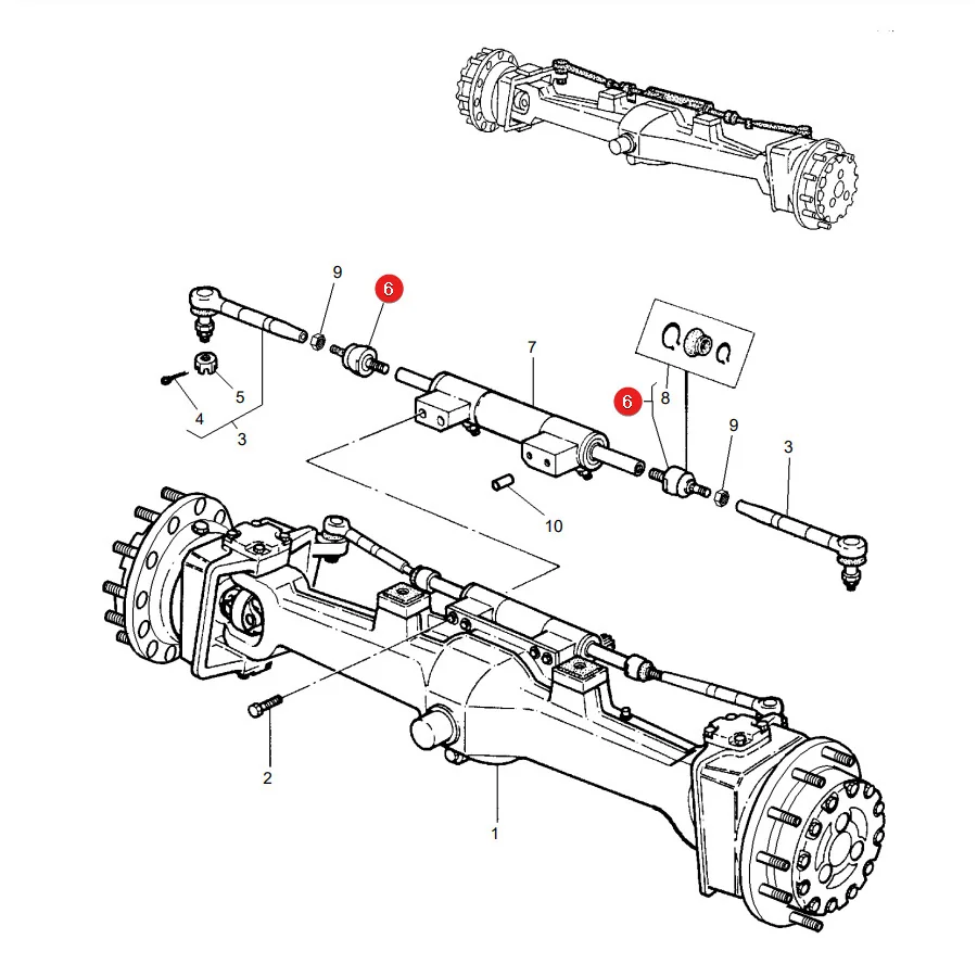TVH - 30/497-17 - Stabilizer Of The Front Axle Bar Massey Ferguson 3426255M1