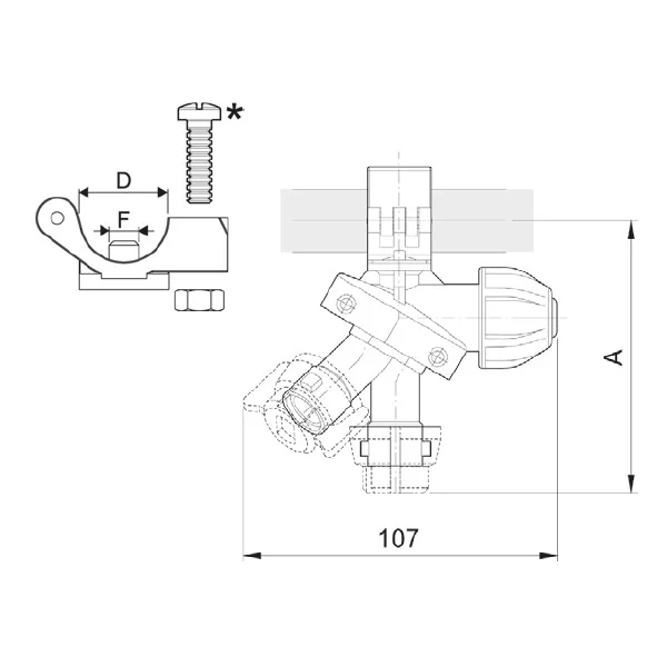 Unia - 00078 - 0829000000081 3-Position Articulated Spray Head 1/2"