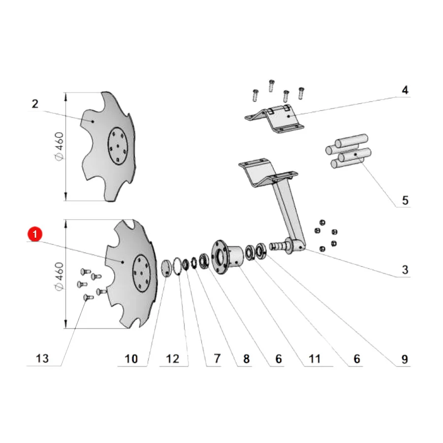 Unia - 2411/26-001/0 - Toothed Cutting Plate 460