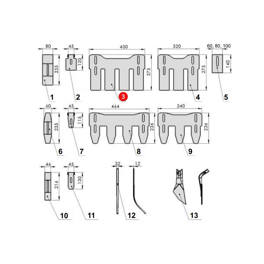 Unia - 2411/70-102 - Packer Shaft Scraper 4 Teeth