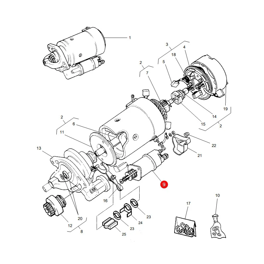 Vapormatic - VPF2207 - Starter Solenoid Coil Massey Ferguson 3904281M2