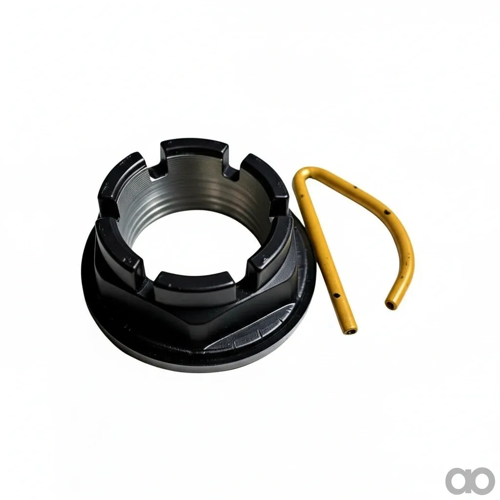 Amazone-y9rdf7090 - Crown nut M70X2 with cotter pin (Y9Rdf7090)