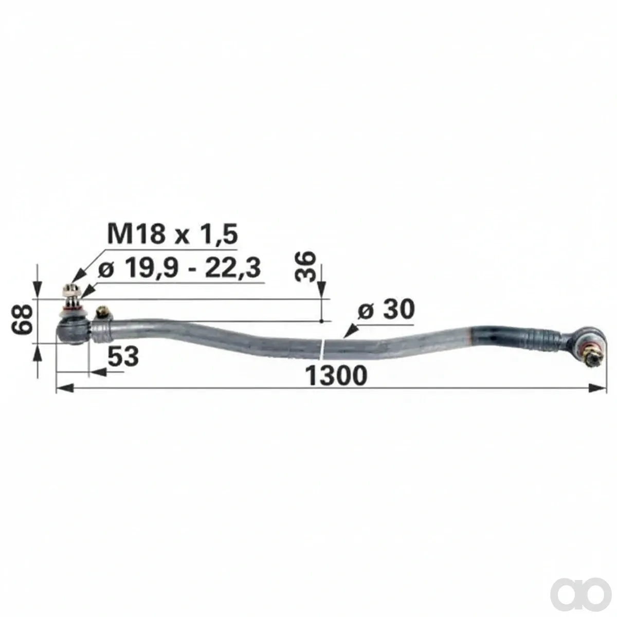 Case IH - 00110310 - Tie Rod Case 433-933 Prillinger