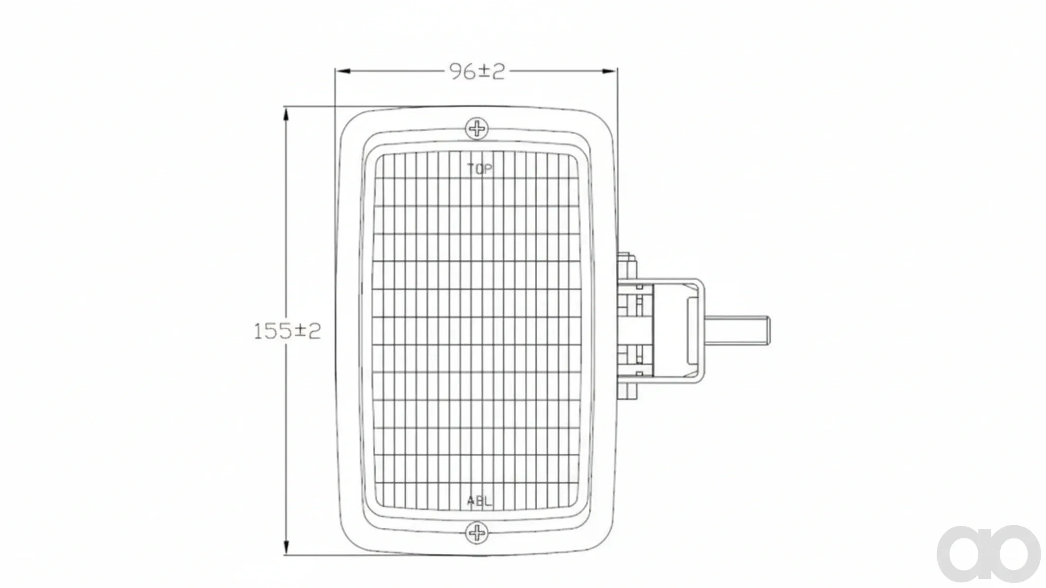 Case IH - 301891A2 - 3x5 Halogen Flood Work Light - Vertical Side Mount