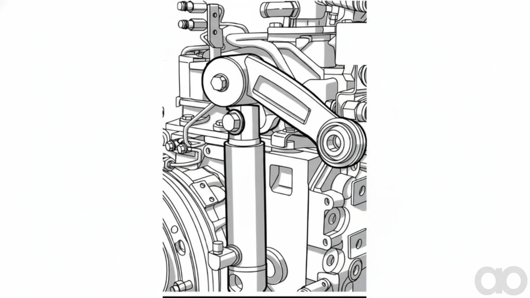Case IH - 731068720 - Single Left-Hand Auxiliary 3-Point Lift Cylinder