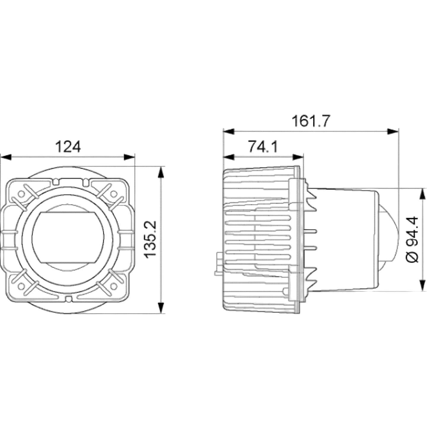 HELLA - 1AL 015 318-031 - LED-Insert, headlight, 90mm Performance L4565, 12/24/9/33V – Front