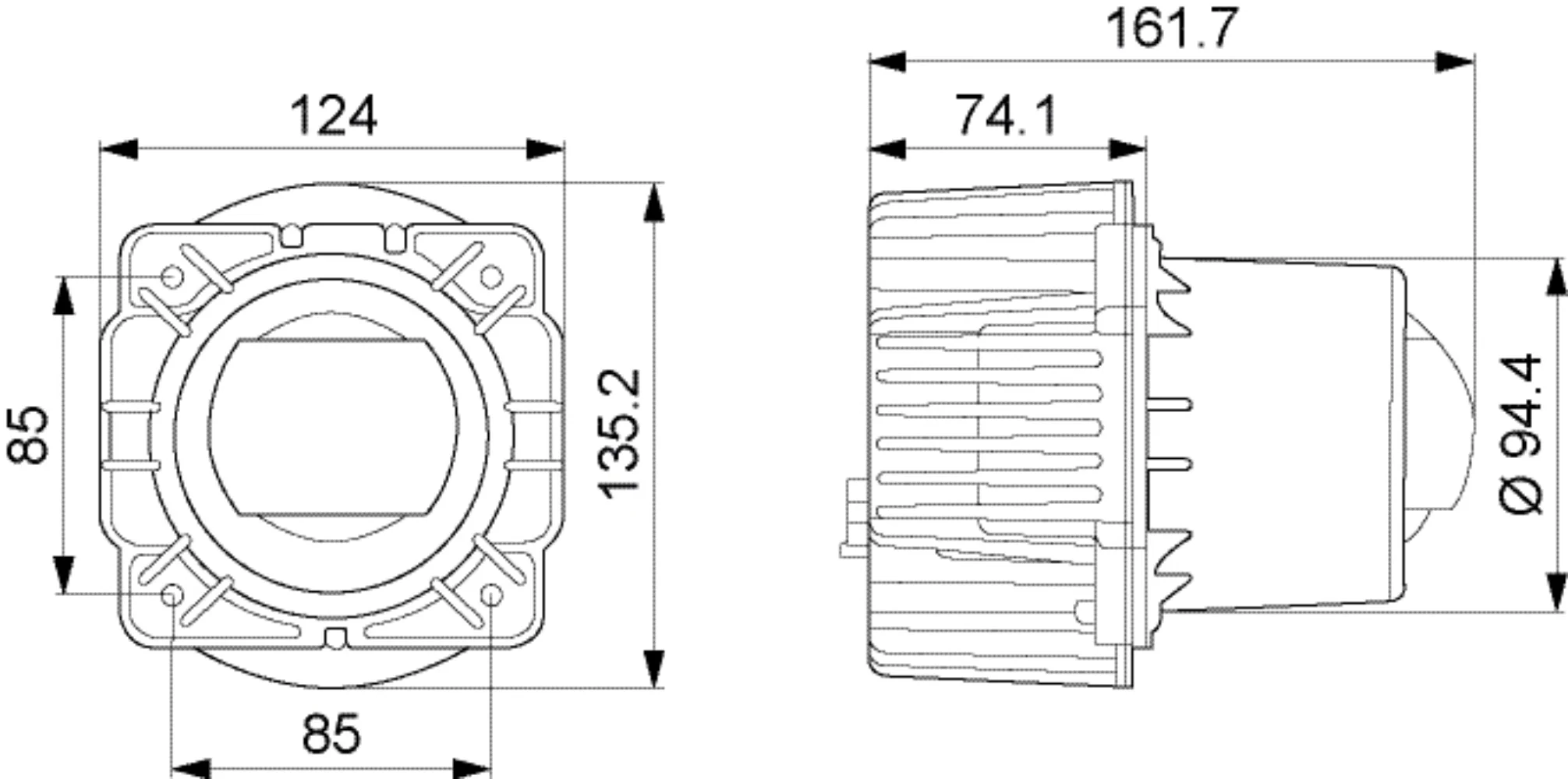 HELLA - 1AL 015 318-151 - LED/DE-Insert, headlight, 90mm Essential L4565, 12/24V
