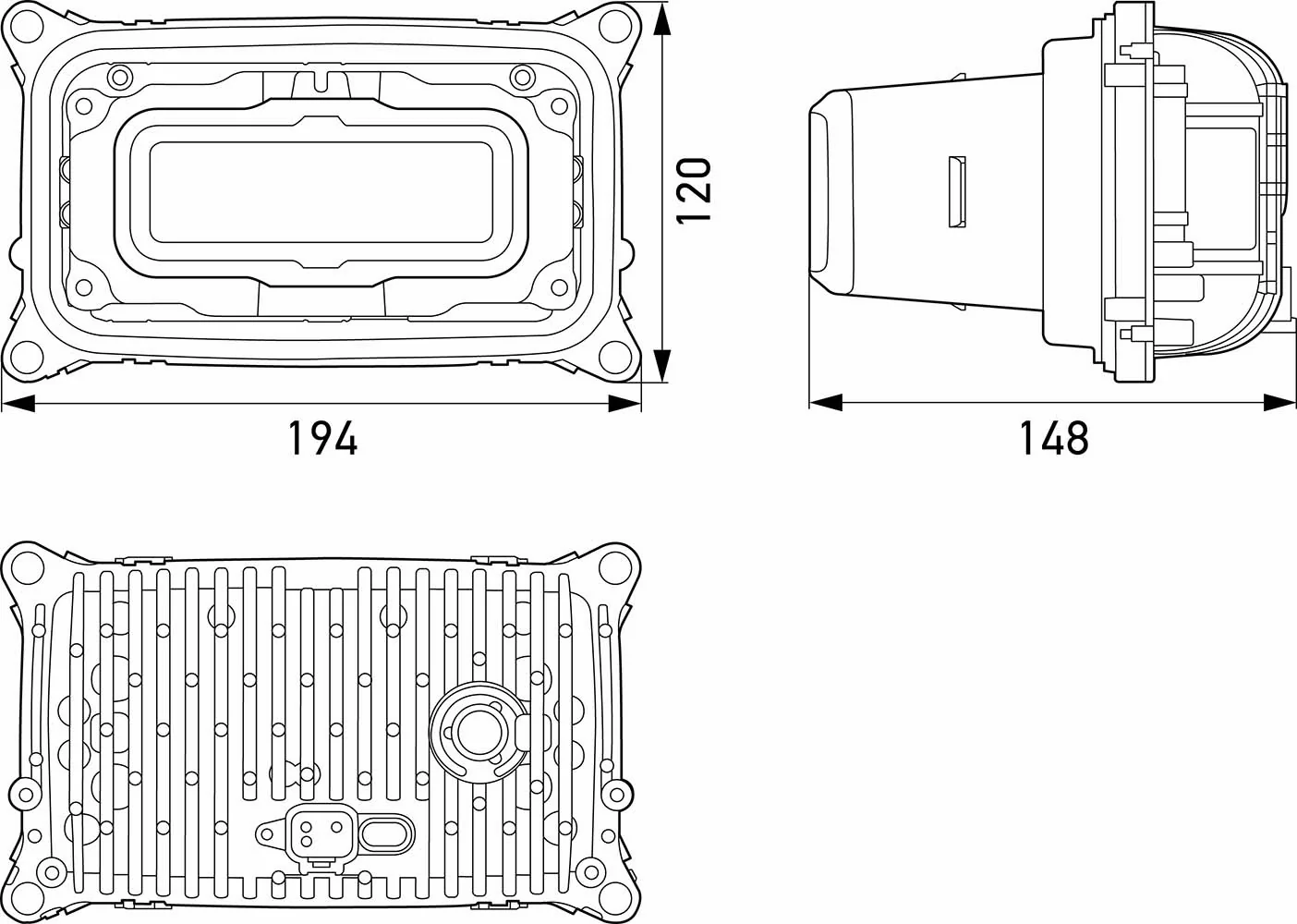 HELLA - 1AL 016 330-021 - Bi-LED-Insert, headlight, SlimLine, 12/24V