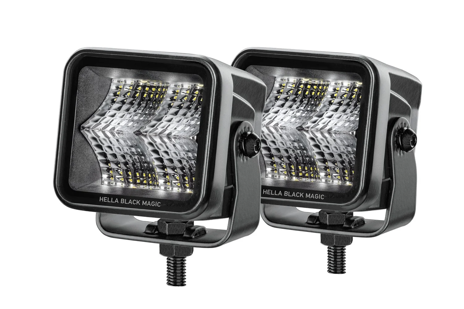 HELLA - 1FA 358 176-801 - LED-High Beam Headlight, Black Magic Edgeless Cube Kit 2.7", 12/24V, 1400lm