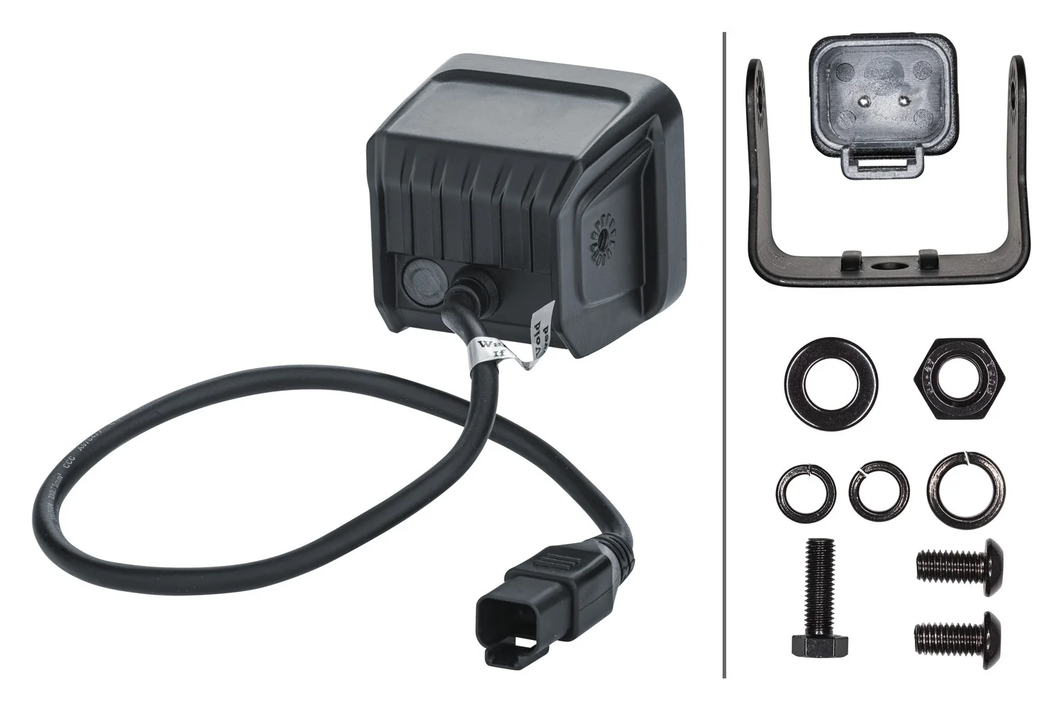 HELLA - 1FA 358 176-801 - LED-High Beam Headlight, Black Magic Edgeless Cube Kit 2.7", 12/24V, 1400lm
