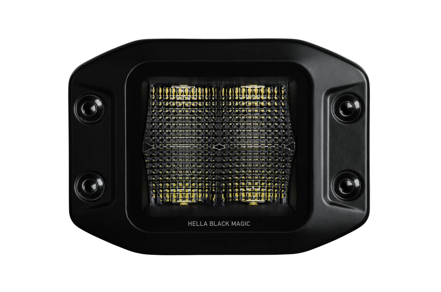 HELLA - 1FA 358 176-831 - LED-High Beam Headlight, Black Magic Edgeless Cube Kit 3.2", 12/24V, 3000lm