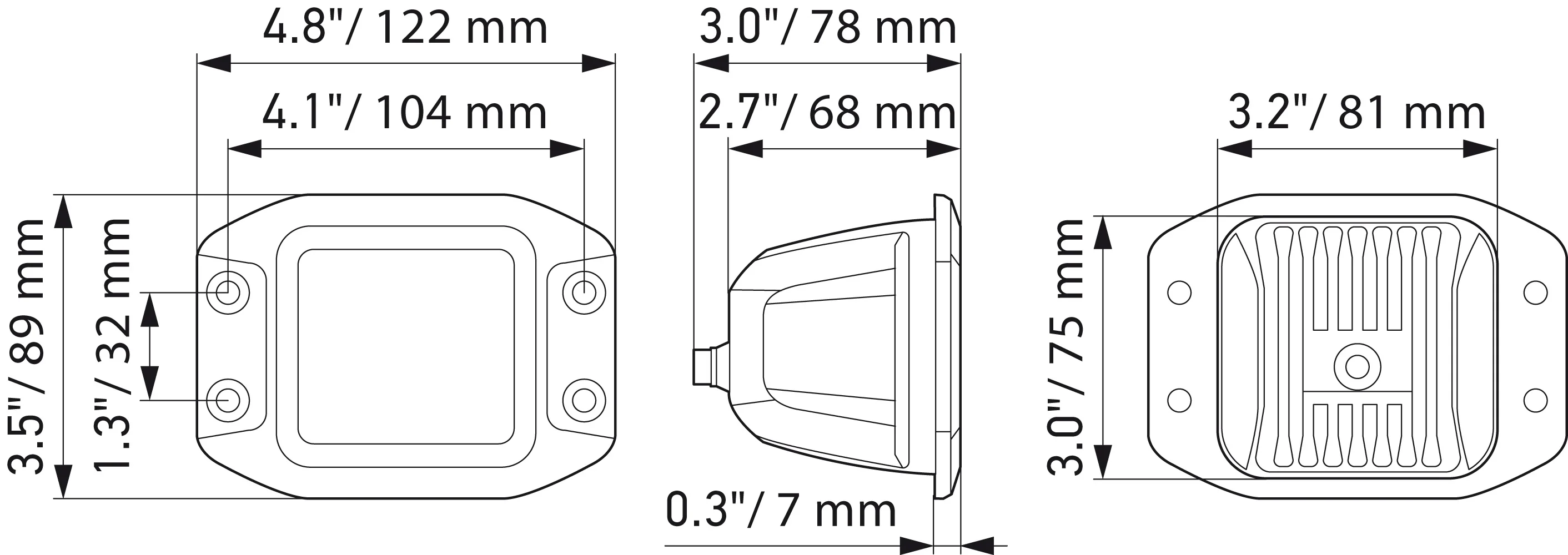 HELLA - 1FA 358 176-831 - LED-High Beam Headlight, Black Magic Edgeless Cube Kit 3.2", 12/24V, 3000lm