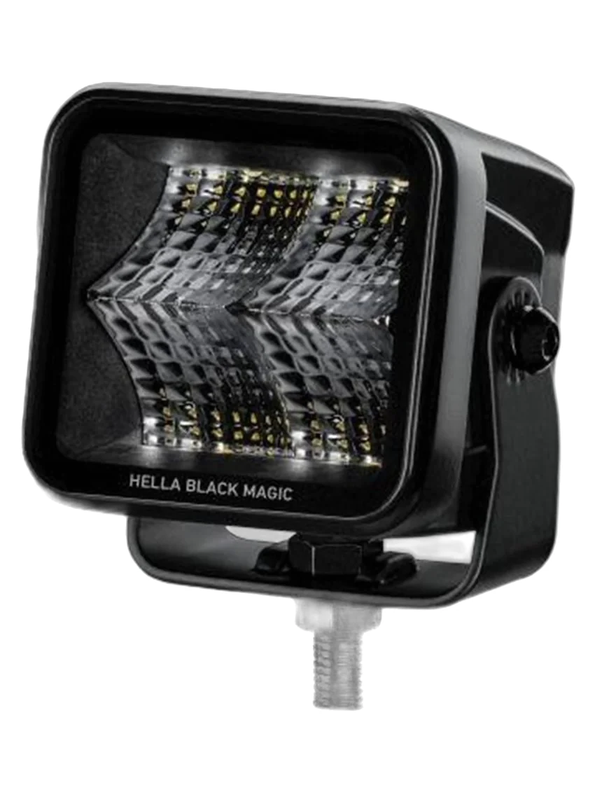 HELLA - 1FA 358 176-841 - LED-High Beam Headlight, Black Magic Edgeless Cube 2.7'', 12/24V, 1400lm