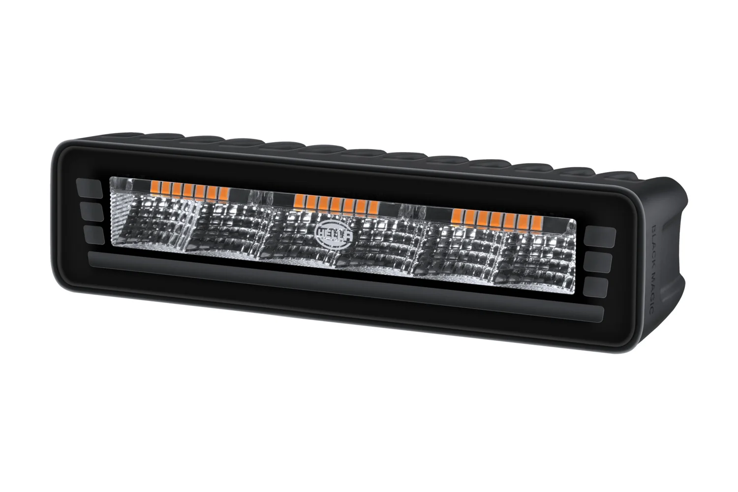HELLA - 1FB 358 236-201 - LED-Lightbar, Black Magic Edgeless Pro 7" Mini, 12/24V, white/yellow (amber)