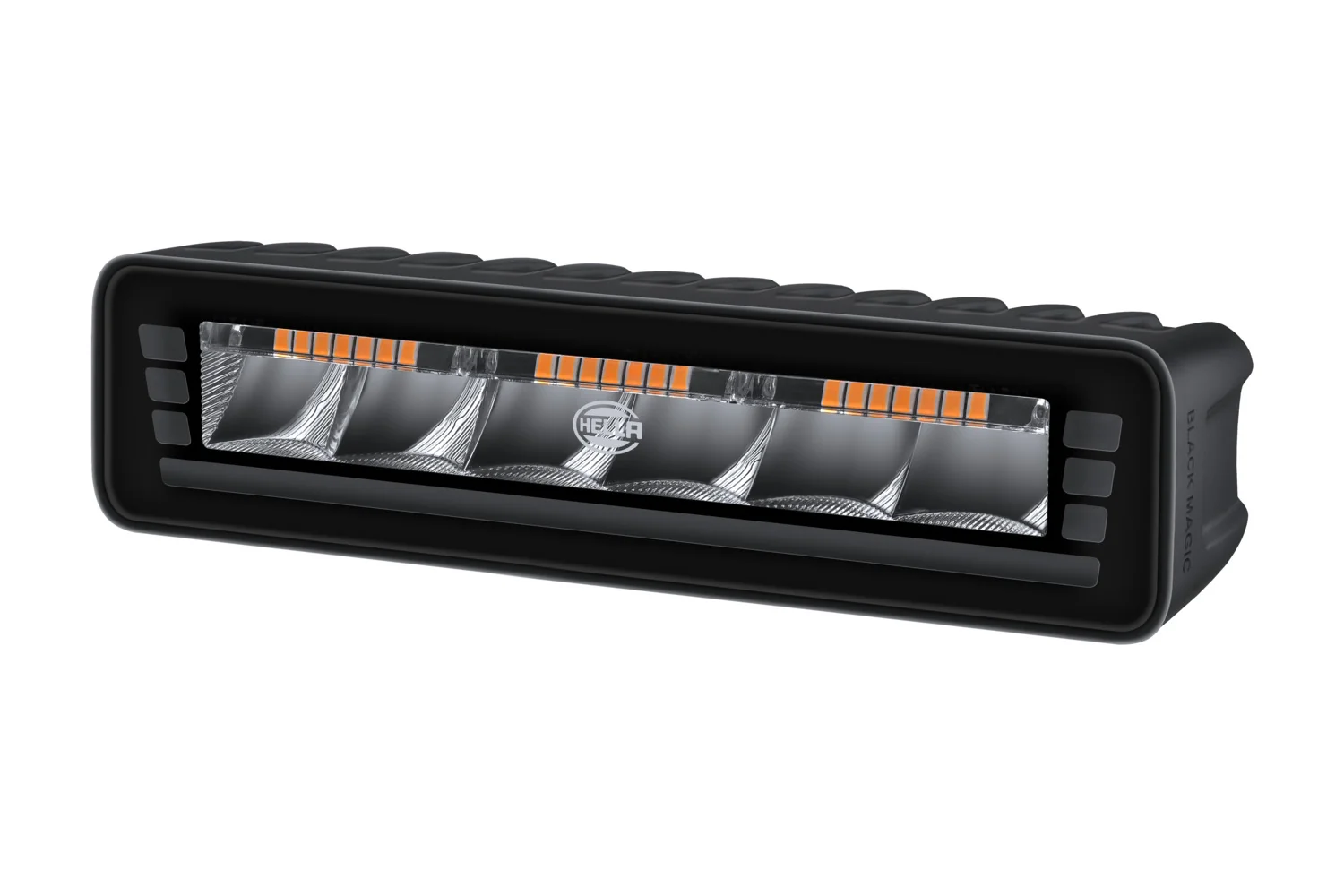 HELLA - 1FB 358 236-211 - Lightbar, Black Magic Edgeless Pro 7" Mini, 12/24V, white/yellow (amber)/whit