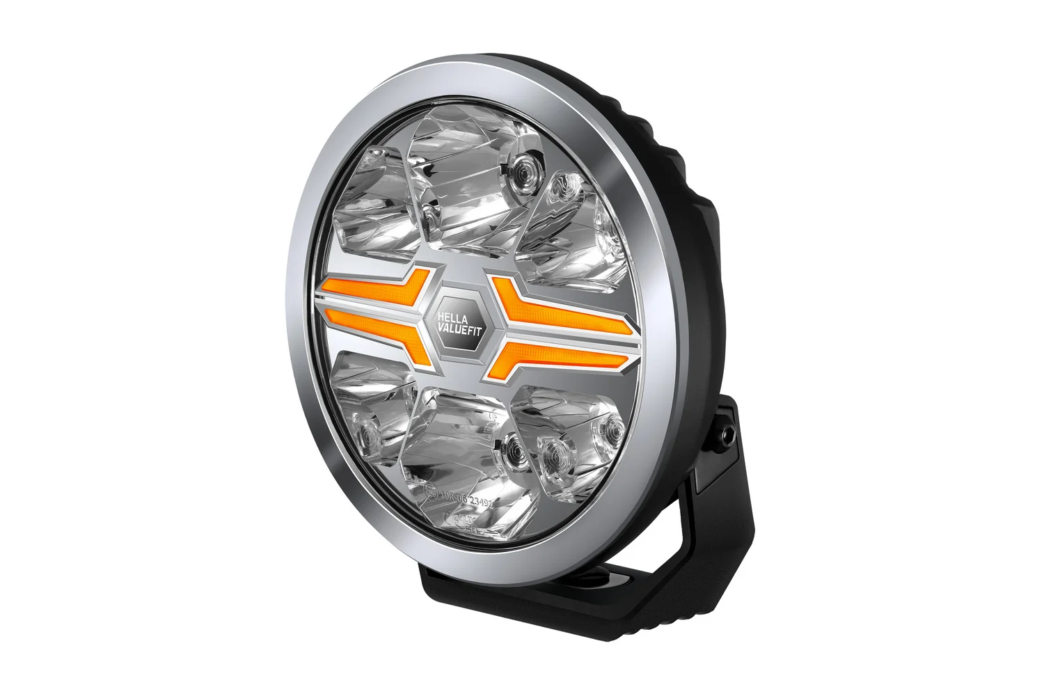 HELLA - 1FJ 357 198-021 - LED-High Beam Headlight, Blade Chrom 7", 12/24V, white/yellow (amber), 1670l