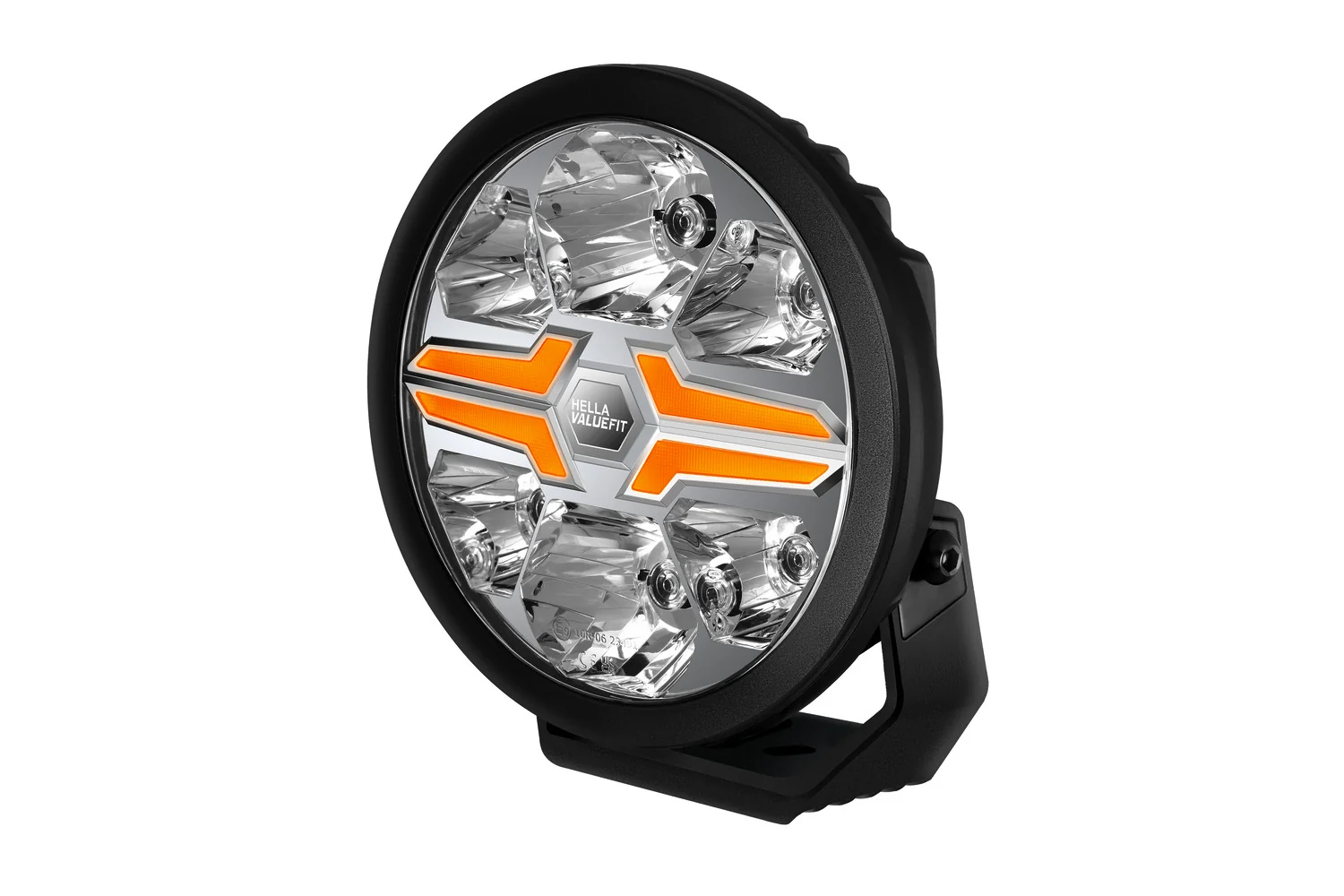 HELLA - 1FJ 357 199-071 - LED-High Beam Headlight, Blade Black  9", 12/24V, white/yellow (amber), 1550