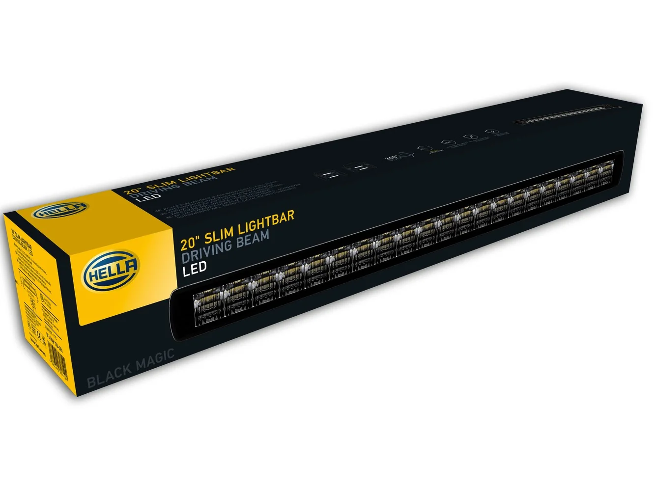 HELLA - 1FJ 358 176-301 - LED-Lightbar, Black Magic Edgeless Lightbar 20", 12/24V, 6000lm