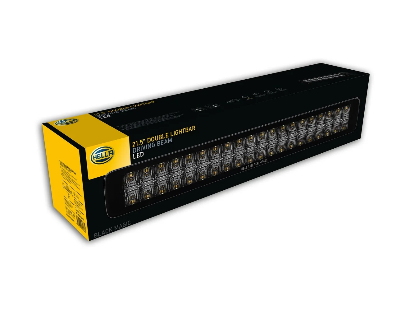 HELLA - 1FJ 358 176-401 - LED-High Beam Headlight, Black Magic Edgeless Lightbar 21.5", 12/24V, 11000lm