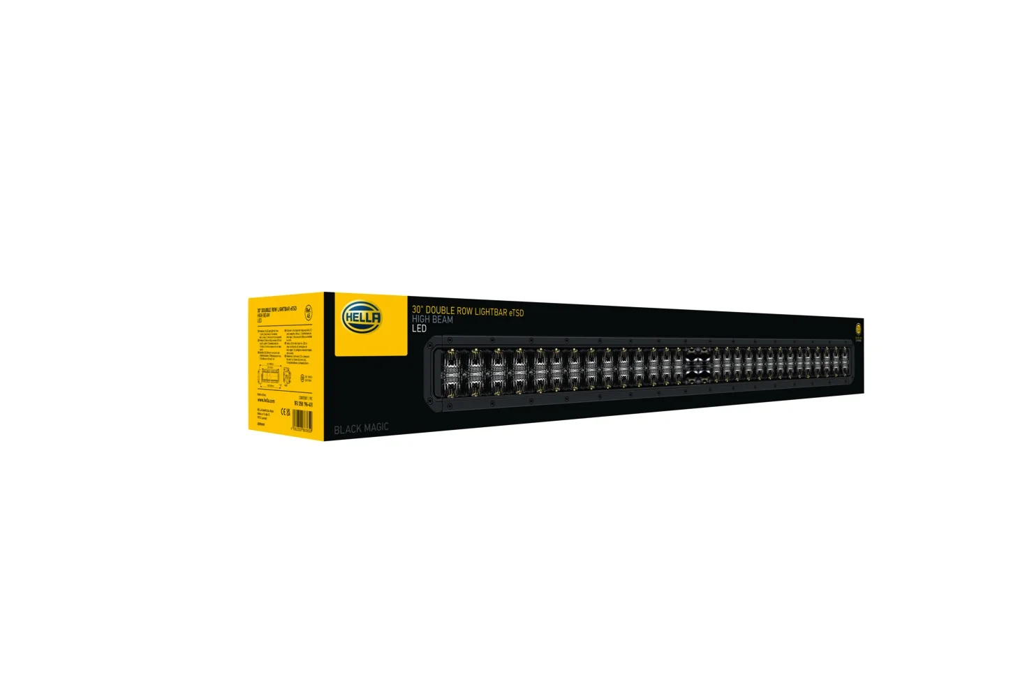 HELLA - 1FJ 358 196-411 - LED-High Beam Headlight, Black Magic Tough Lightbar 30", 12/24V, 7900lm