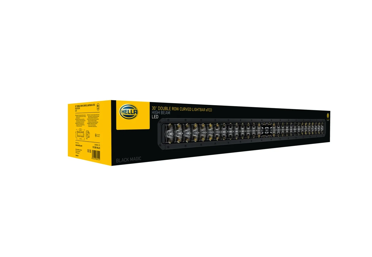 HELLA - 1FJ 358 196-611 - LED-High Beam Headlight, Black Magic Tough Lightbar 30", 12/24V, 7900lm
