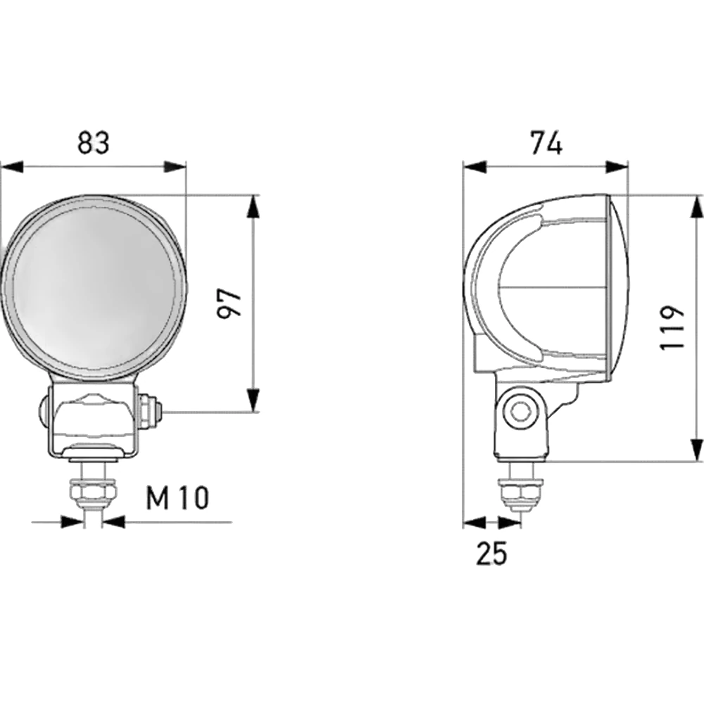HELLA - 1G0 996 576-611 - LED-Worklight, Modul 70 Gen. 3.2 Compact, 24/12V