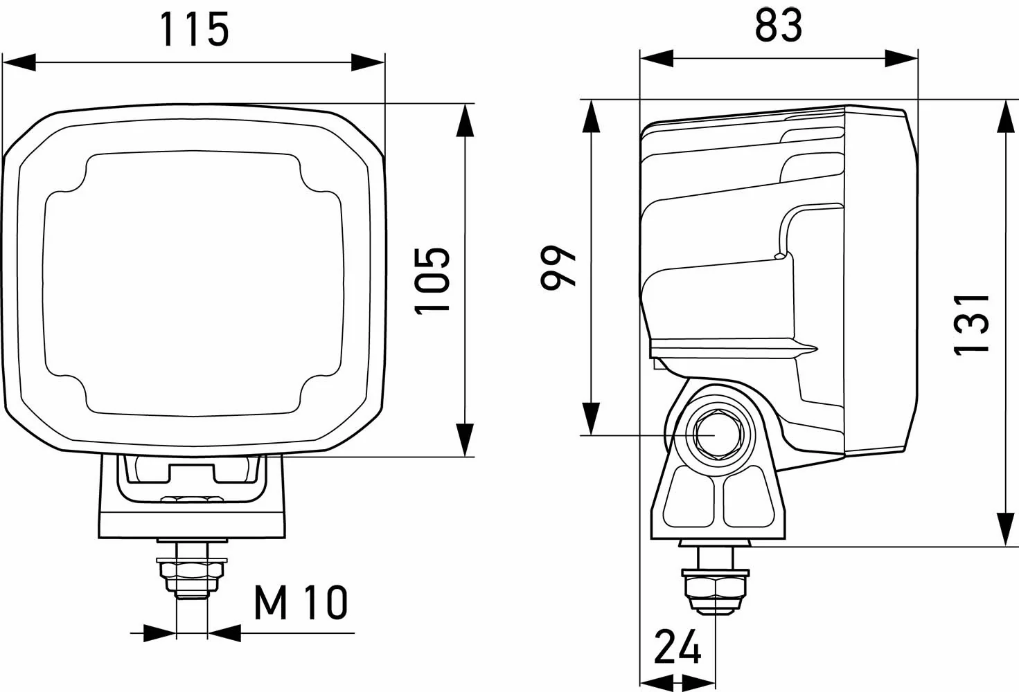 HELLA - 1GA 995 706-001 - LED-Worklight, Ultra Beam S, 12/24V