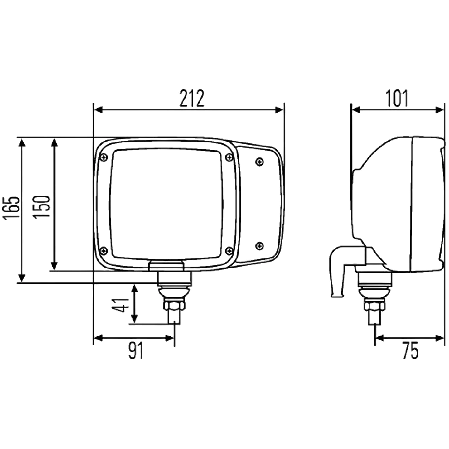 HELLA - 1SA 996 120-087 - Halogen-Headlight, 12V – Right