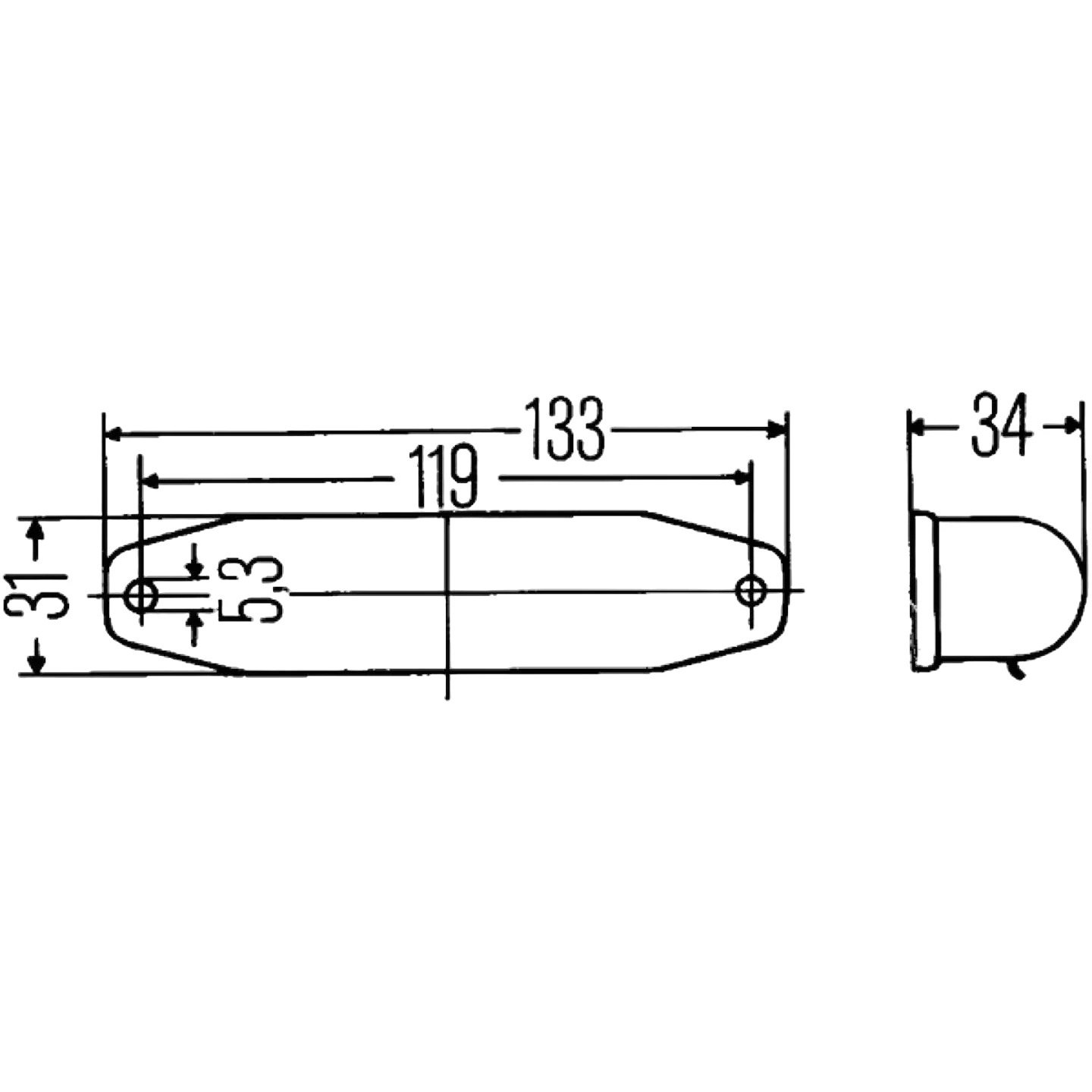HELLA - 2AB 001 208-001 - Reading Light, Halogen, 12/24V