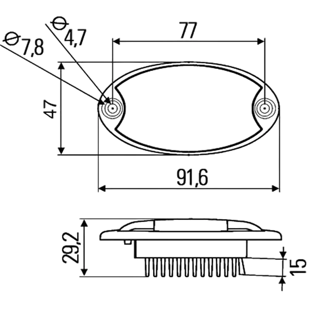 HELLA - 2JA 343 570-011 - Interior Light, Mini OvalLED, LED, 12V