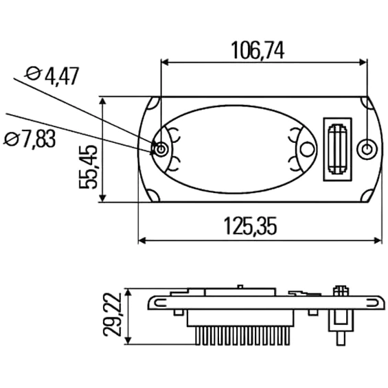 HELLA - 2JA 343 570-141 - Interior Light, Mini OvalLED, LED, 24V