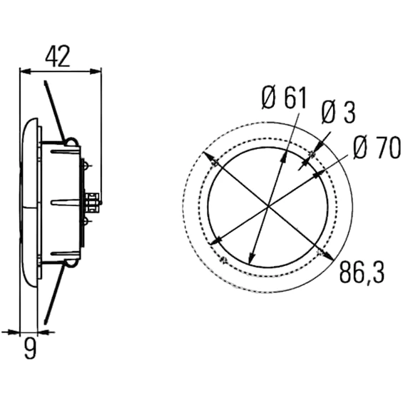 HELLA - 2JA 343 790-301 - Interior Light, SpotLED, LED, 24/12V