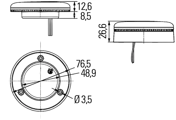 HELLA - 2JA 344 599-301 - Interior Light, HighPower SpotLED, LED, 5V