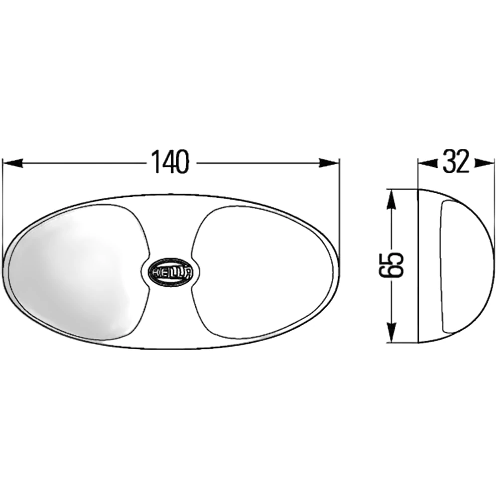 HELLA - 2JA 959 700-102 - Interior Light, DuraLED 12, LED, 12V