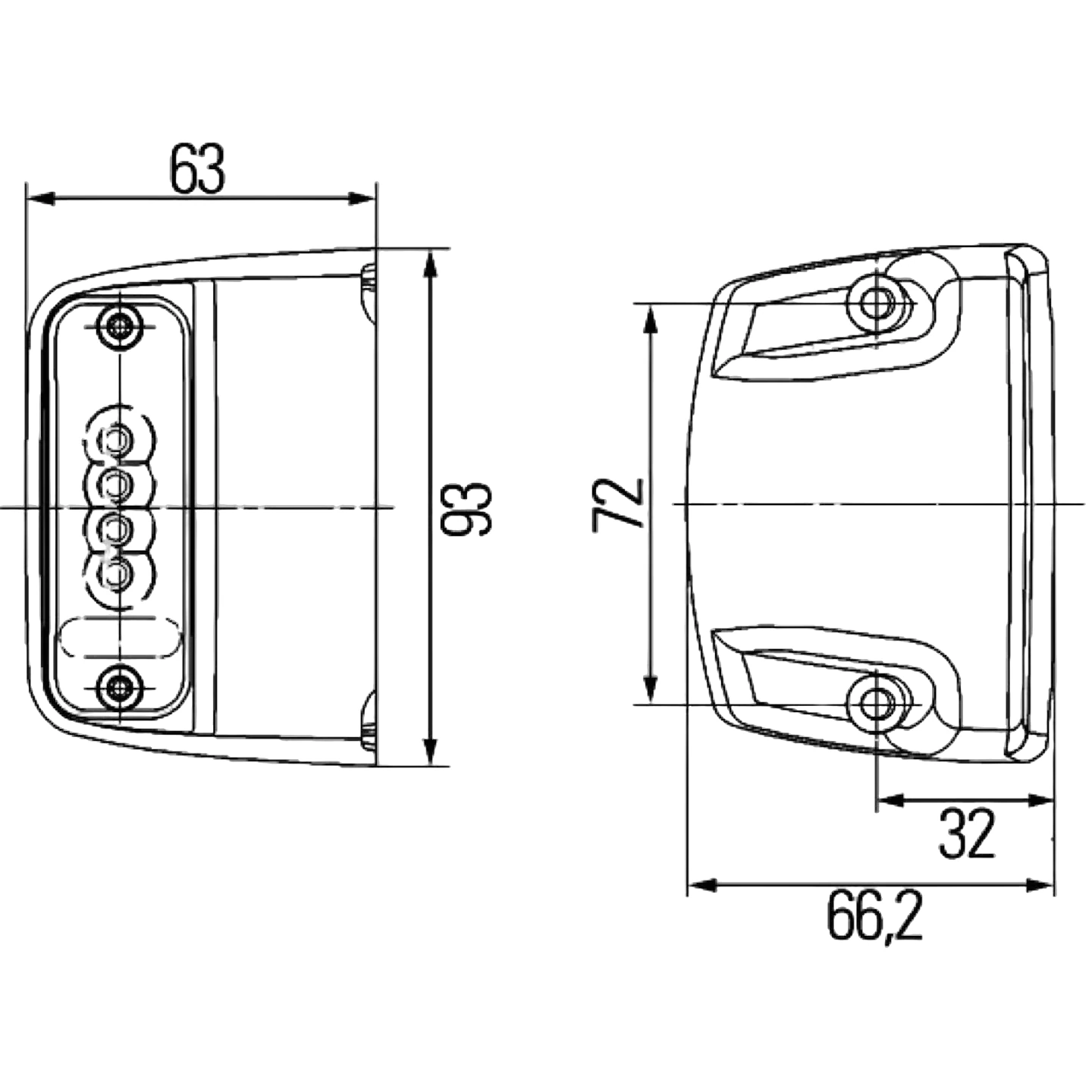 HELLA - 2KA 010 278-441 - Licence Plate Light, LED, 12V