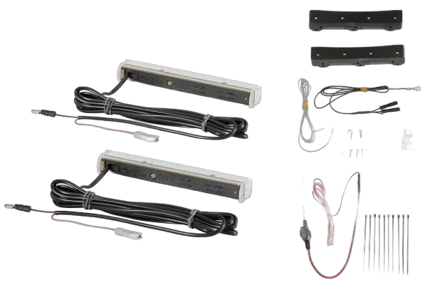 HELLA - 2PT 980 860-801 - LED-Daytime Running Light Set, LEDayLine 15, 12V – Front