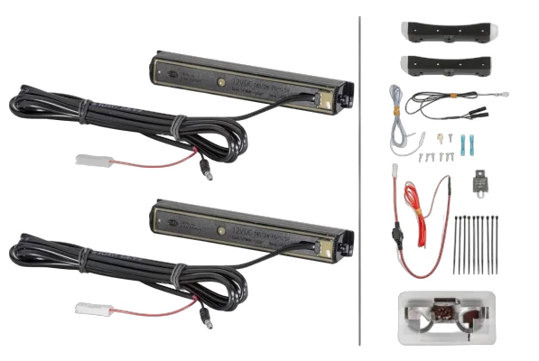 HELLA - 2PT 980 970-821 - LED-Daytime Running Light Set, LEDayLine Zero, 12V – Front