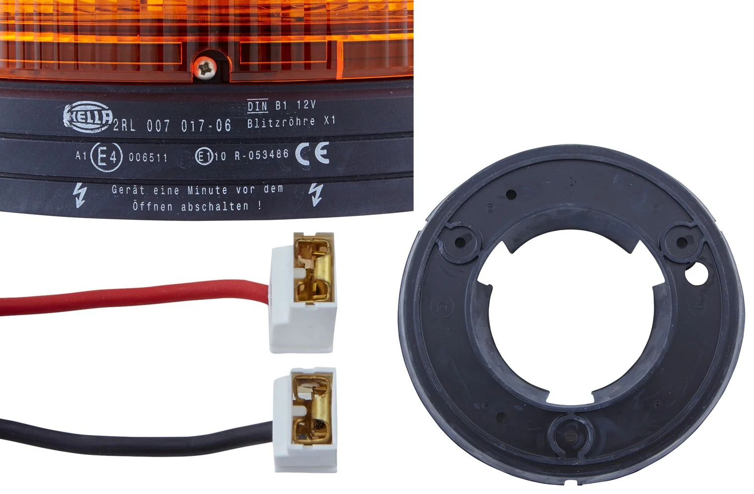 HELLA - 2RL 007 017-061 - Xenon-Rotating Beacon, KLX, 12V, yellow (amber)