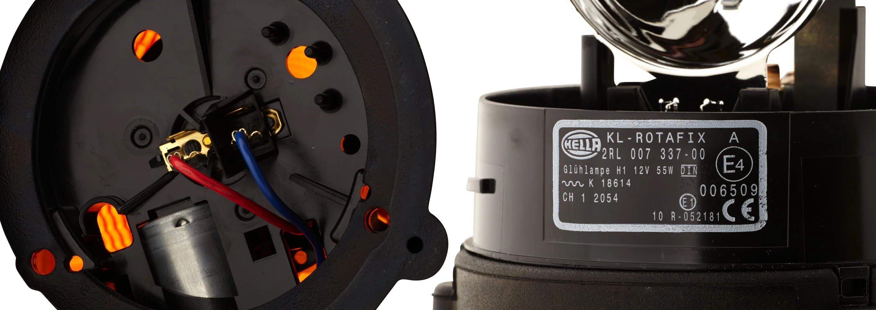 HELLA - 2RL 007 337-001 - Halogen-Rotating Beacon, KL Rotafix, 12V, yellow (amber)