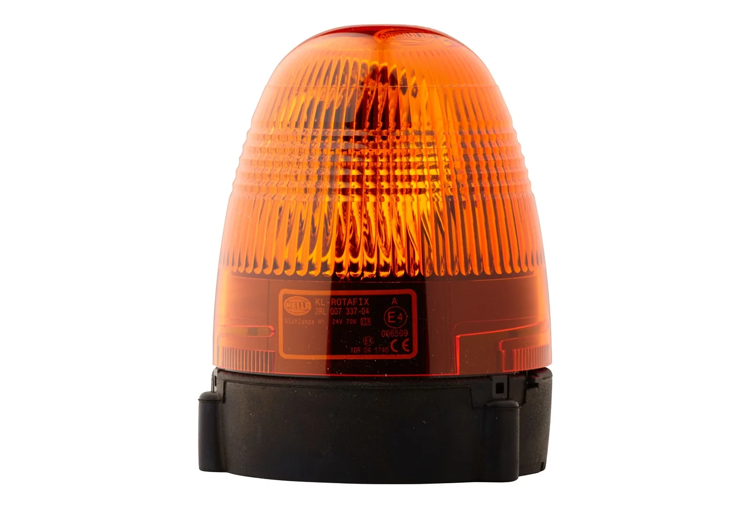 HELLA - 2RL 007 337-041 - Halogen-Rotating Beacon, KL Rotafix, 12/24V, yellow (amber)