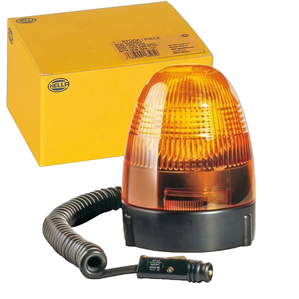 HELLA - 2RL 007 337-057 - Halogen-Rotating Beacon, KL Rotafix, 24V, yellow (amber)