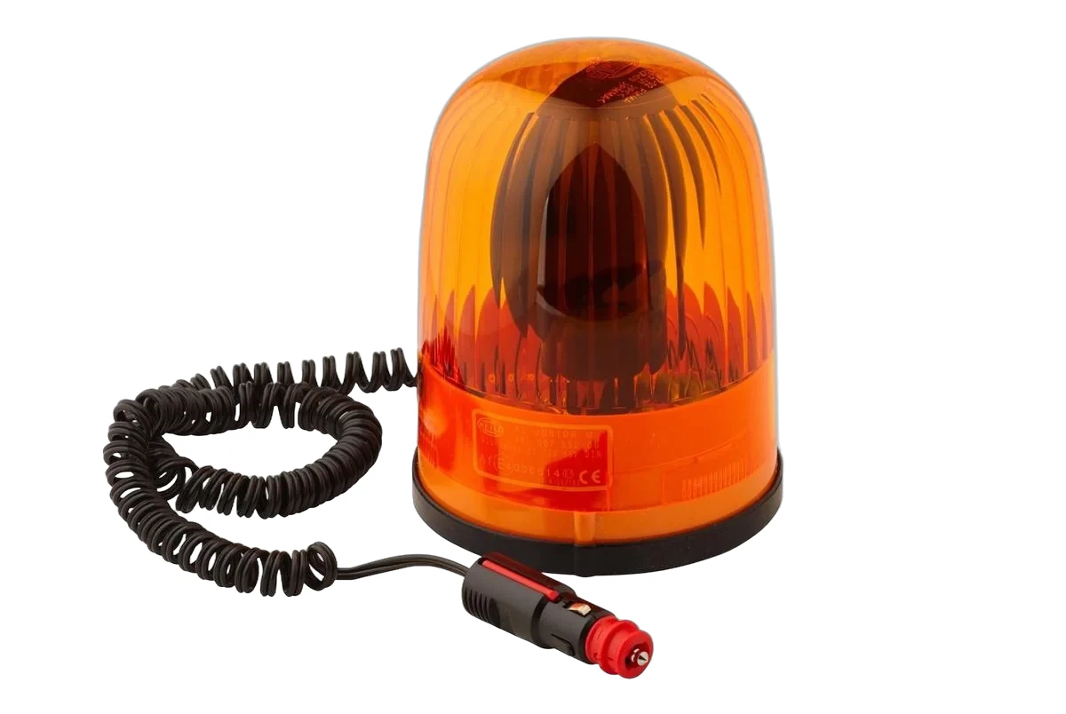 HELLA - 2RL 007 551-001 - Halogen-Rotating Beacon, KL Junior, 12V, yellow (amber)