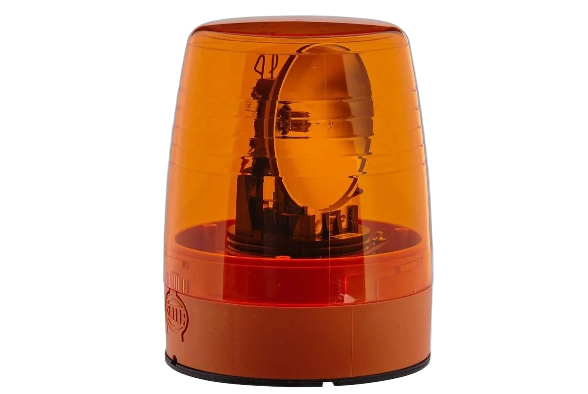 HELLA - 2RL 007 551-001 - Halogen-Rotating Beacon, KL Junior, 12V, yellow (amber)