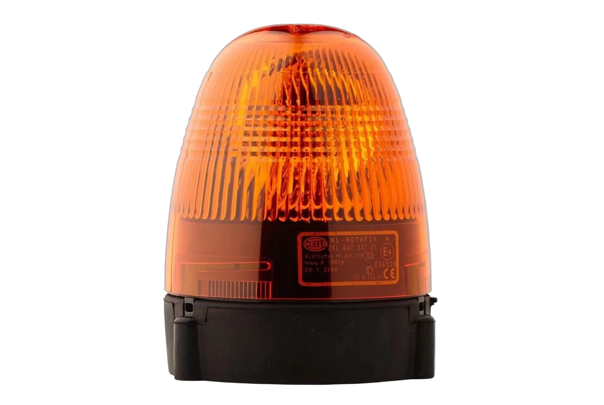HELLA - 2RL 007 551-011 - Halogen-Rotating Beacon, KL Junior, 24V, yellow (amber)