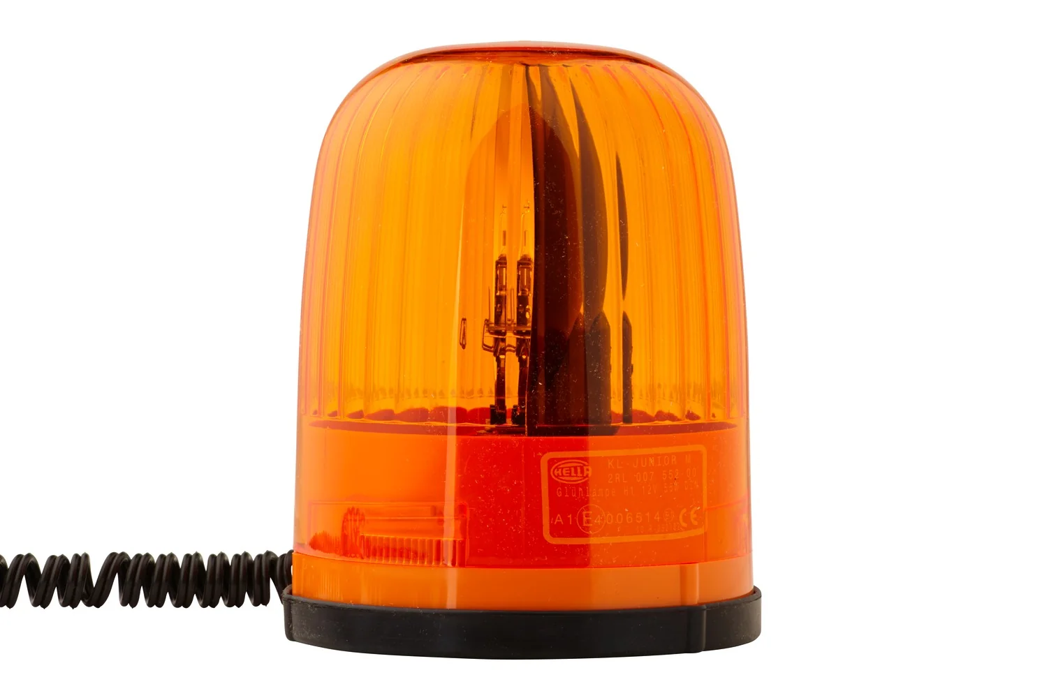 HELLA - 2RL 007 552-001 - Halogen-Rotating Beacon, KL Junior, 12V, yellow (amber)
