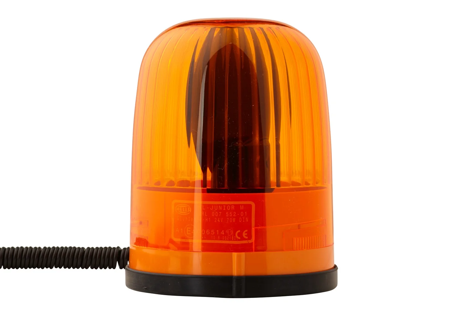 HELLA - 2RL 007 552-011 - Halogen-Rotating Beacon, KL Junior, 24V, yellow (amber)