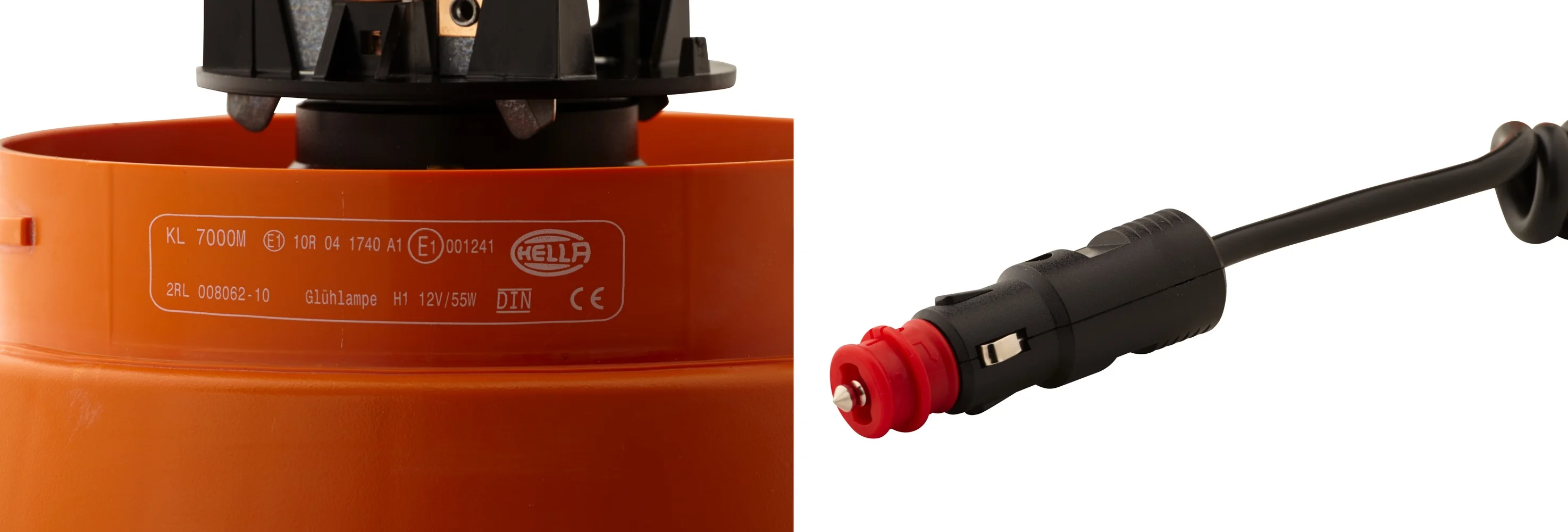 HELLA - 2RL 008 062-101 - Halogen-Rotating Beacon, KL 7000, 12V, yellow (amber)
