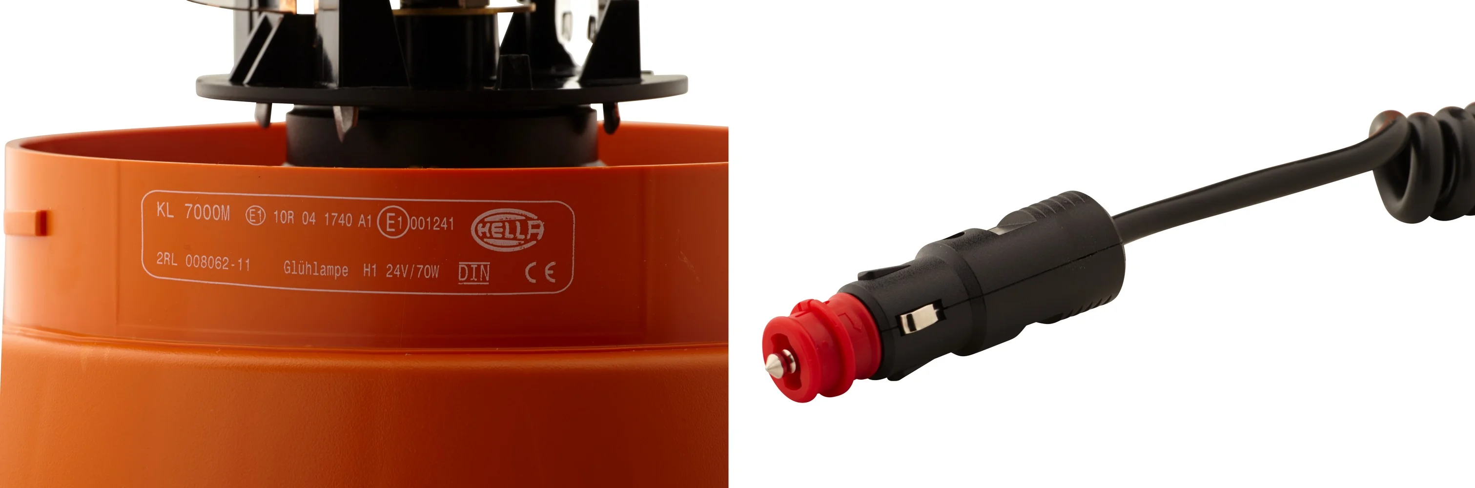 HELLA - 2RL 008 062-111 - Halogen-Rotating Beacon, KL 7000, 24V, yellow (amber)