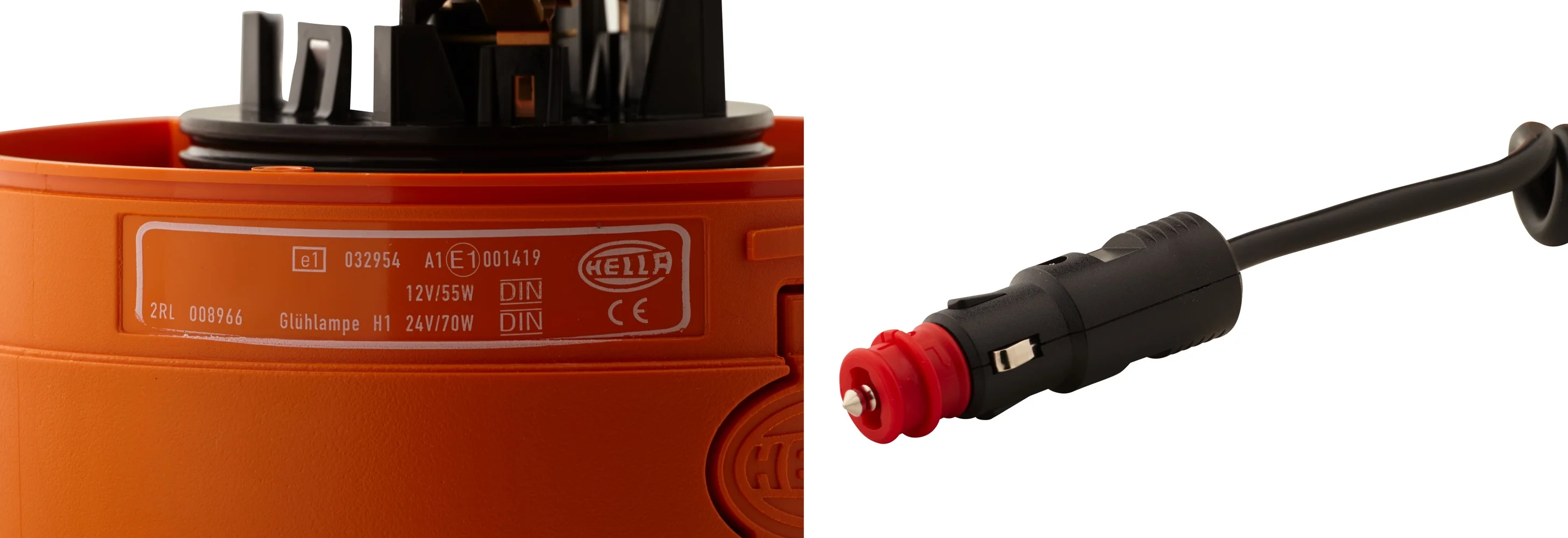 HELLA - 2RL 008 966-001 - Halogen-Rotating Beacon, KL JuniorPlus, 12V, yellow (amber)